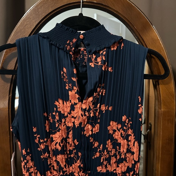 NANETTE LEPORE high neck elastic waist floral print dress - NWT - Picture 2 of 5